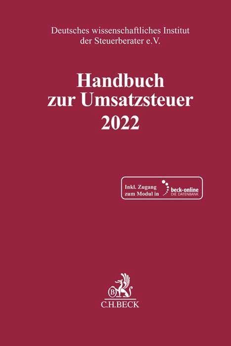 Handbuch zur Umsatzsteuer 2022. USt 2022 (Schriften des Deutschen wissenschaftlichen Instituts der Steuerberater e.V.) Law