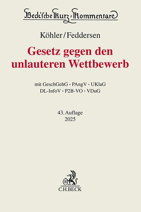 Gesetz gegen den unlauteren Wettbewerb. UWG Law
