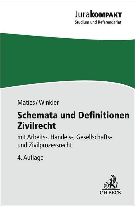 Schemata und Definitionen Zivilrecht Law