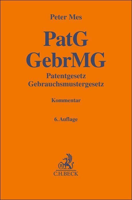 Patentgesetz, Gebrauchsmustergesetz. PatG, GebrMG Law
