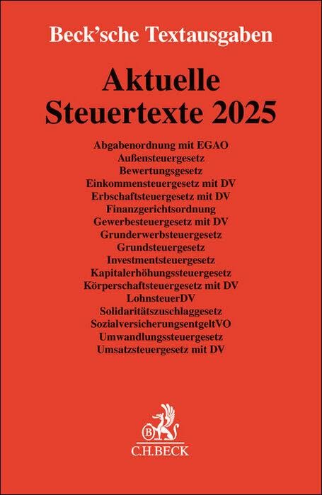 Product Image: Aktuelle Steuertexte 2025