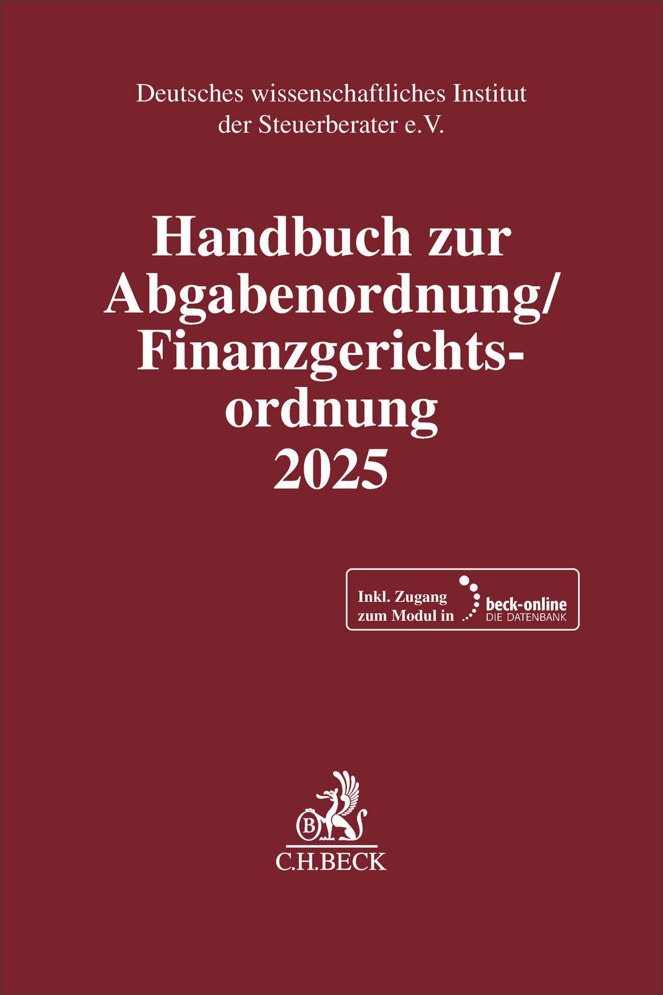 Handbuch zur Abgabenordnung / Finanzgerichtsordnung 2025. AO / FGO 2025 Law