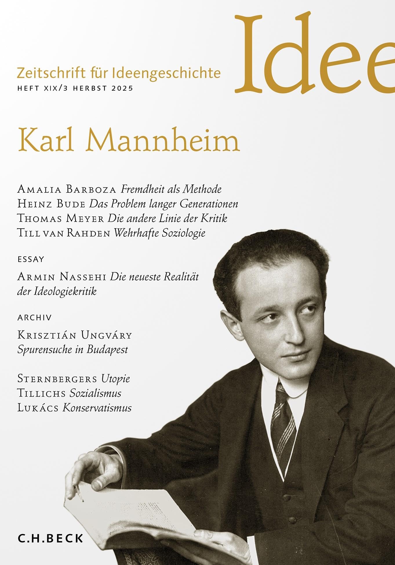 Zeitschrift für Ideengeschichte Heft XIX/3 Herbst 2025 Books
