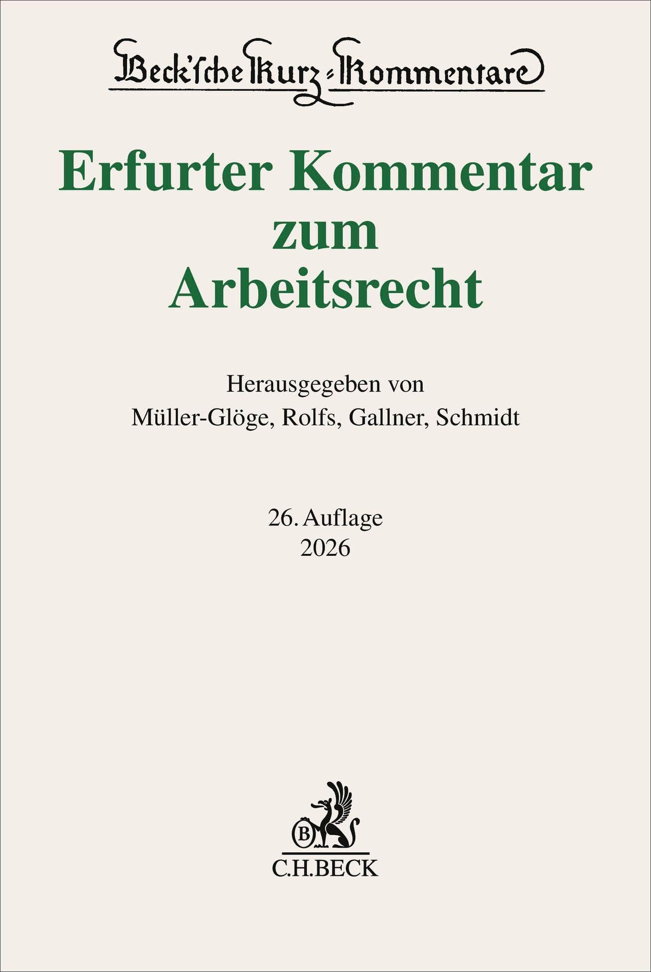 Erfurter Kommentar zum Arbeitsrecht Law