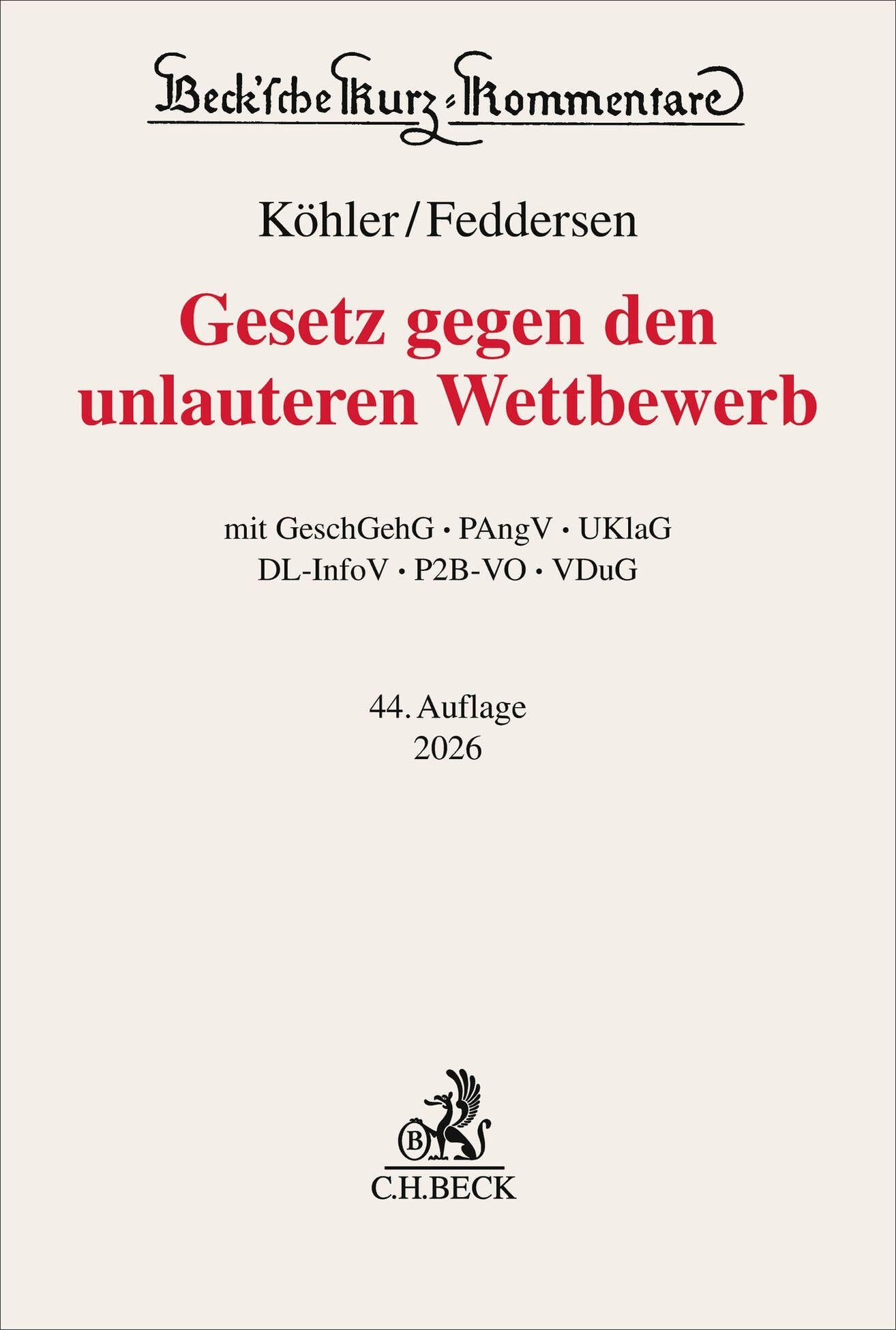 Gesetz gegen den unlauteren Wettbewerb. UWG Law