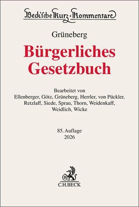 Bürgerliches Gesetzbuch. BGB Law