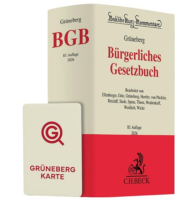Grüneberg BGB Chat-Book 2026 Law