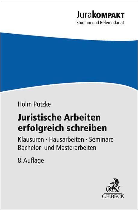 Juristische Arbeiten erfolgreich schreiben Law