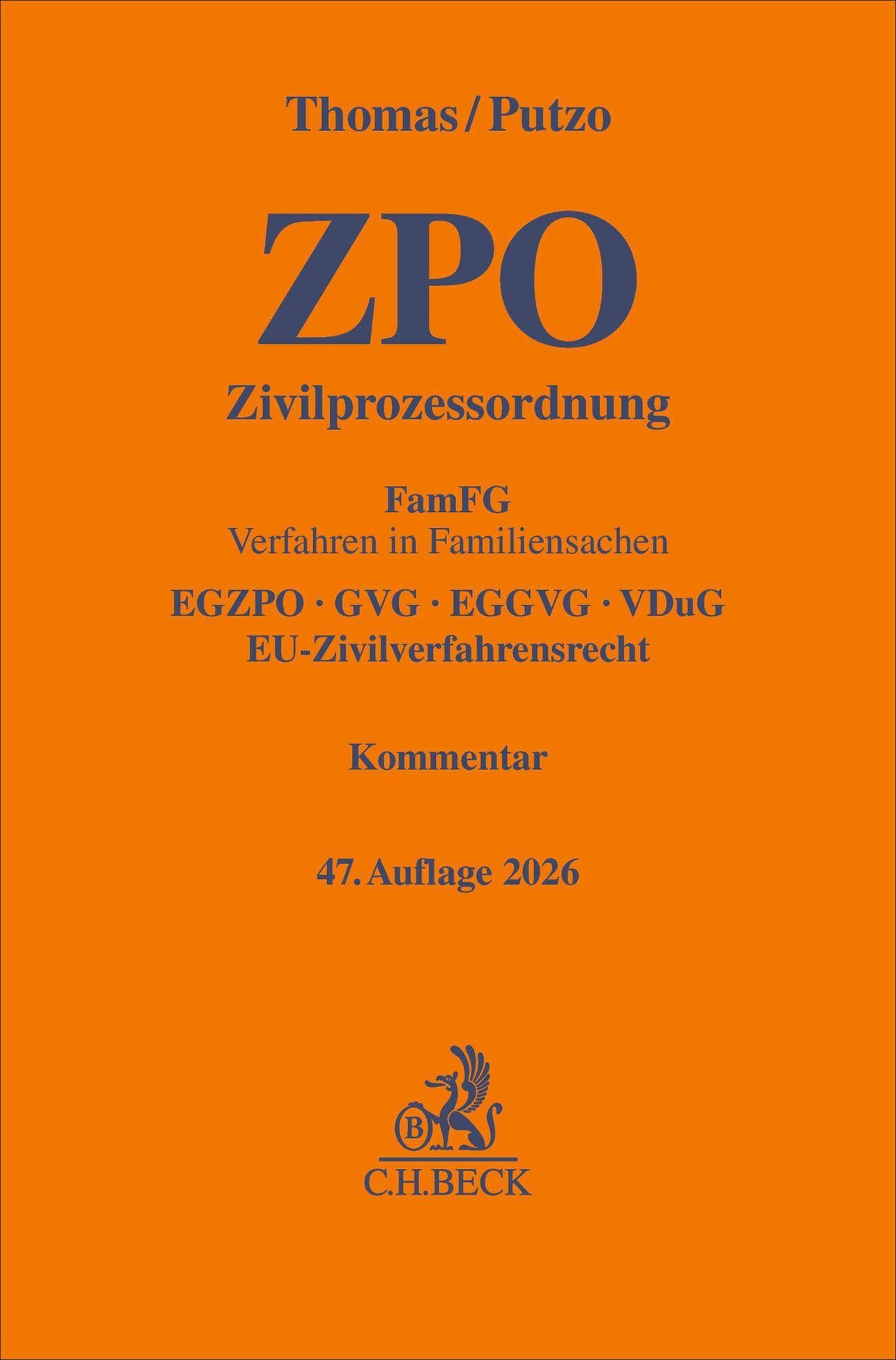 Zivilprozessordnung. ZPO Law