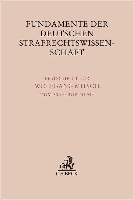 Fundamente der deutschen Strafrechtswissenschaft Law