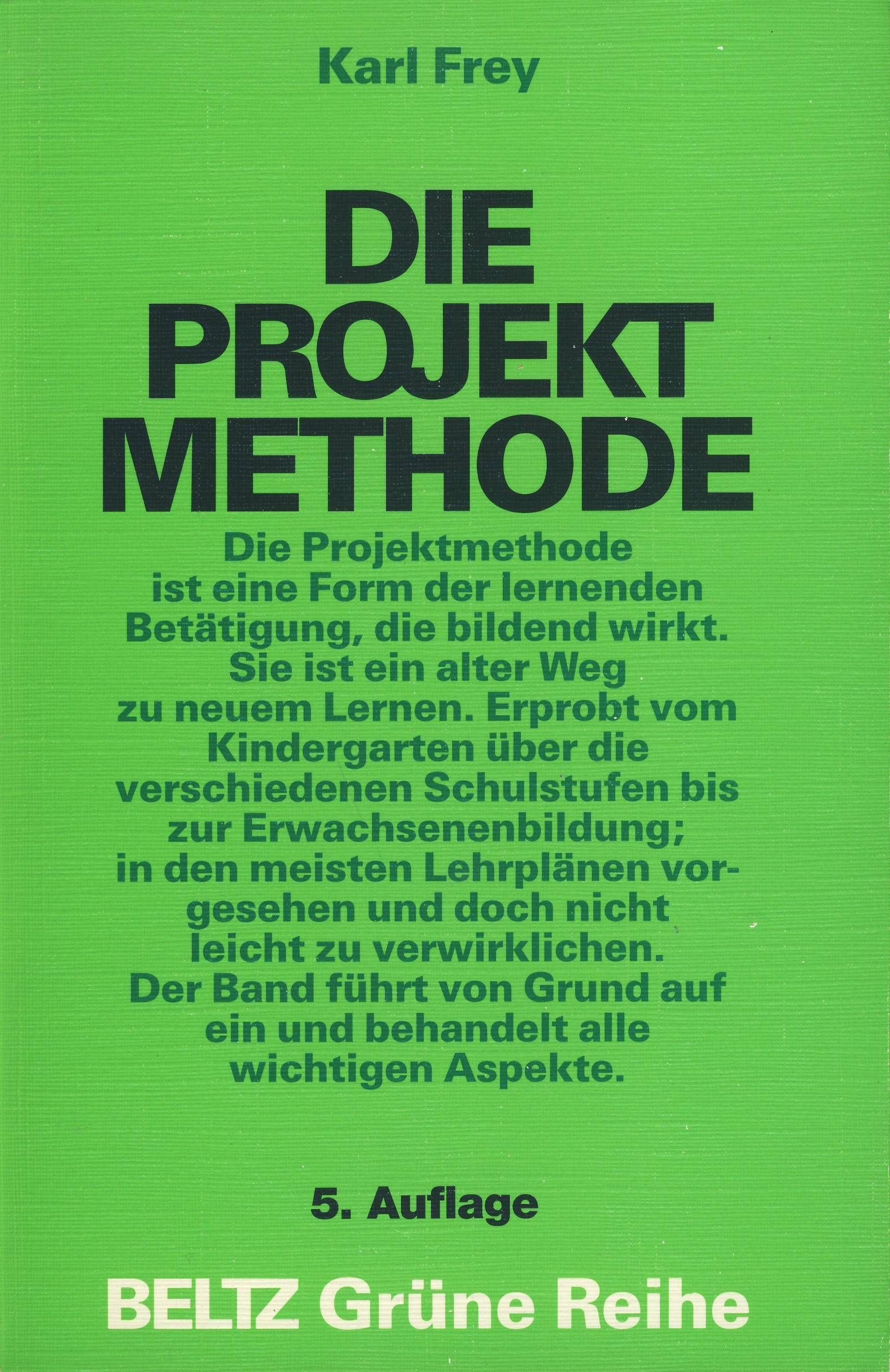 Product Image: Die Projektmethode (Beltz Grüne Reihe)
