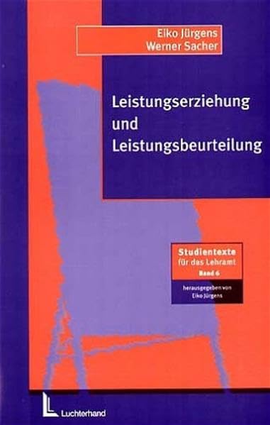 Leistungserziehung und Leistungsbeurteilung. book