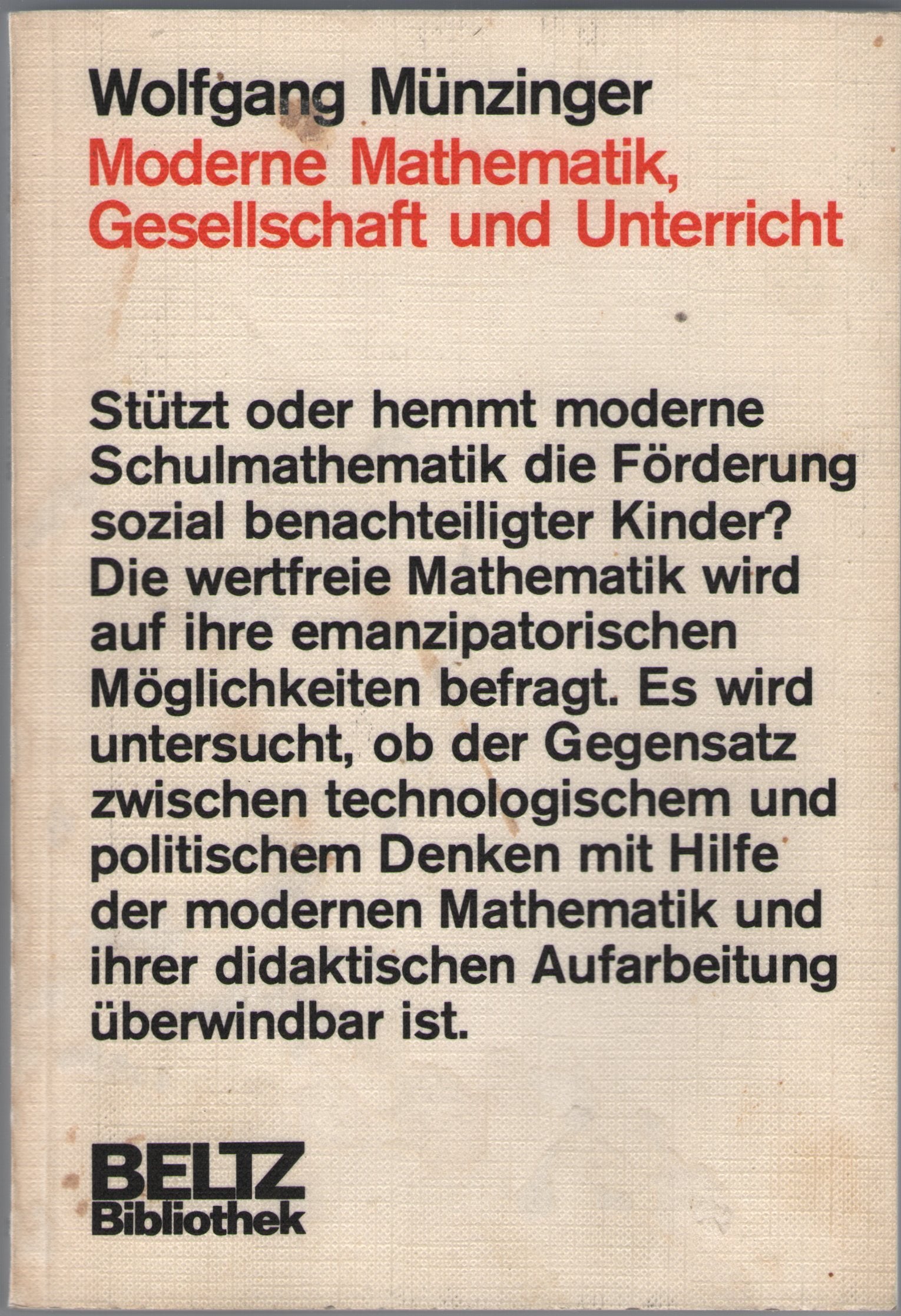 Moderne Mathematik, Gesellschaft und Unterricht Books