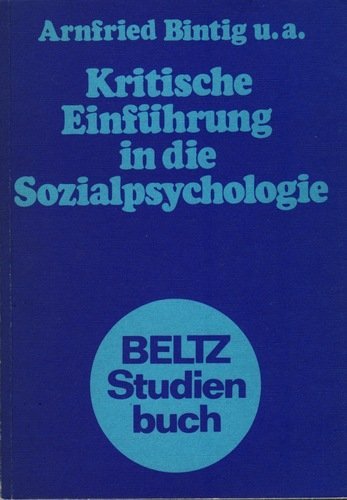 Kritische Einführung in die Sozialpsychologie Professional & Reference Books
