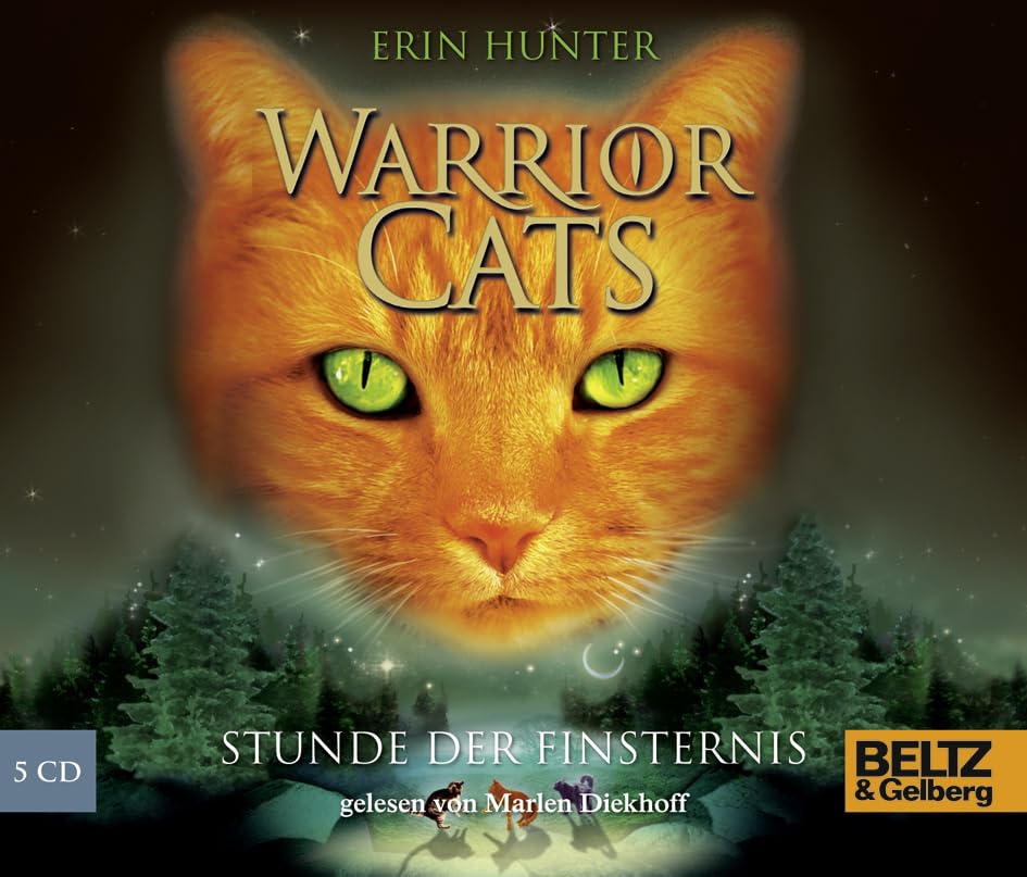 Warrior Cats. Stunde der Finsternis: Staffel I, Band 6, gelesen von Marlen Diekhoff, 5 CDs in der Multibox, 6 Std. 30 Min. Fantasy & Sci-Fi