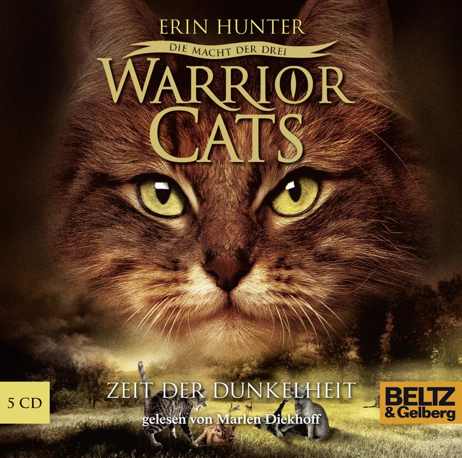 Warrior Cats - Die Macht der drei. Zeit der Dunkelheit: Staffel III, Band 4, gelesen von Marlen Diekhoff, 5 CDs in der Multibox, 6 Std. 46 Min. Novels & Short Stories
