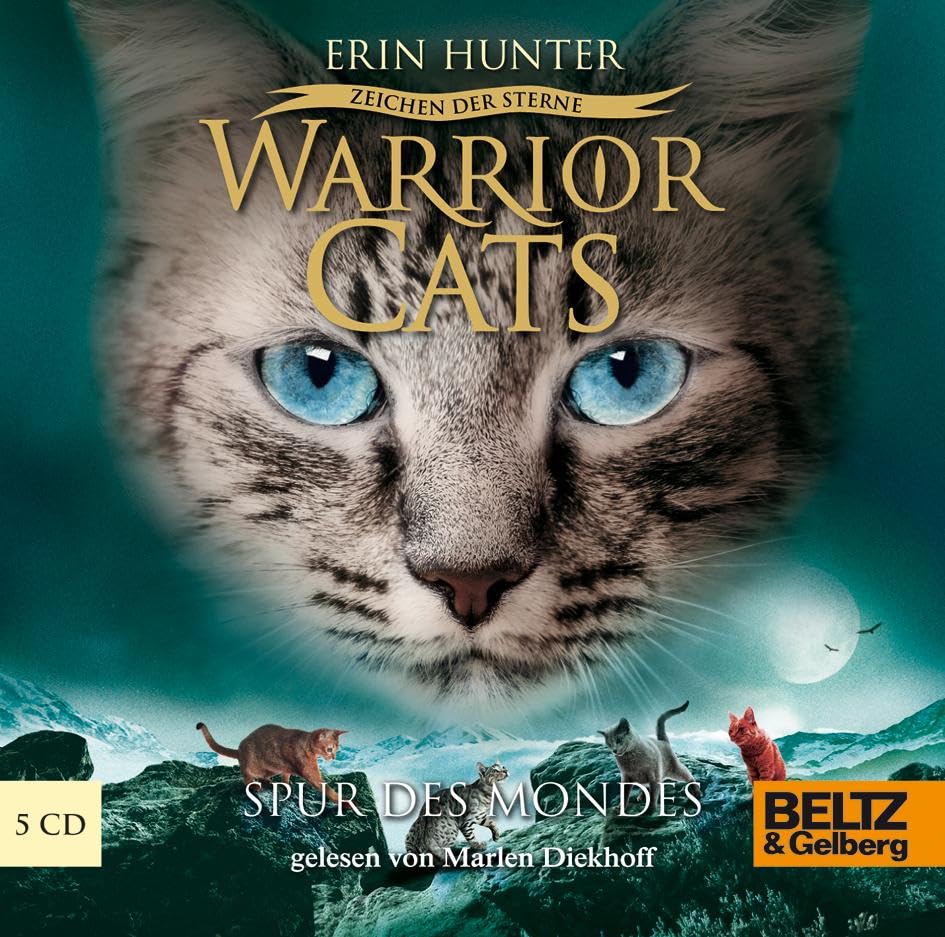 Warrior Cats - Zeichen der Sterne. Spur des Mondes: Staffel IV, Band 4, gelesen von Marlen Diekhoff, 5 CDs in der Multibox, ca. 6 Std. 25 Min. Novels & Short Stories