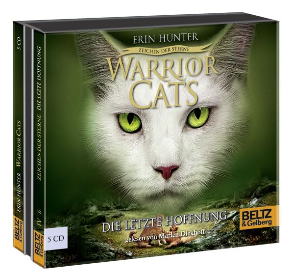 Warrior Cats - Zeichen der Sterne. Die letzte Hoffnung: IV, Folge 6, gelesen von Marlen Diekhoff, 5 CDs in der Multibox, ca. 6 Std. 30 Min. Novels & Short Stories