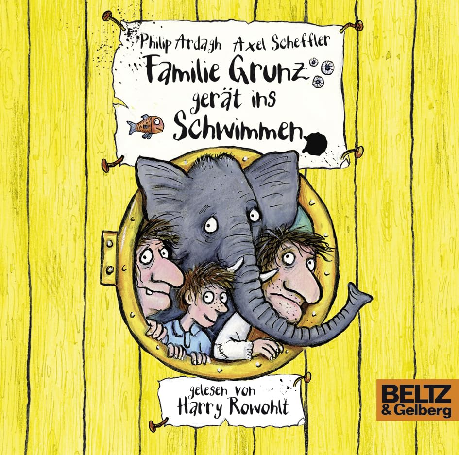 Familie Grunz gerät ins Schwimmen: Folge 2, gelesen von Harry Rowohlt, 3 CDs in der Multibox, 4 Std. 17 Min. Parents & Children