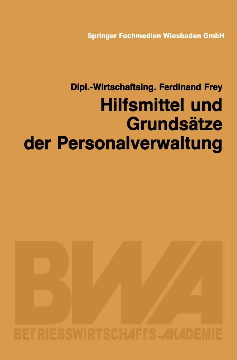 Hilfsmittel und Grundsätze der Personalverwaltung Law