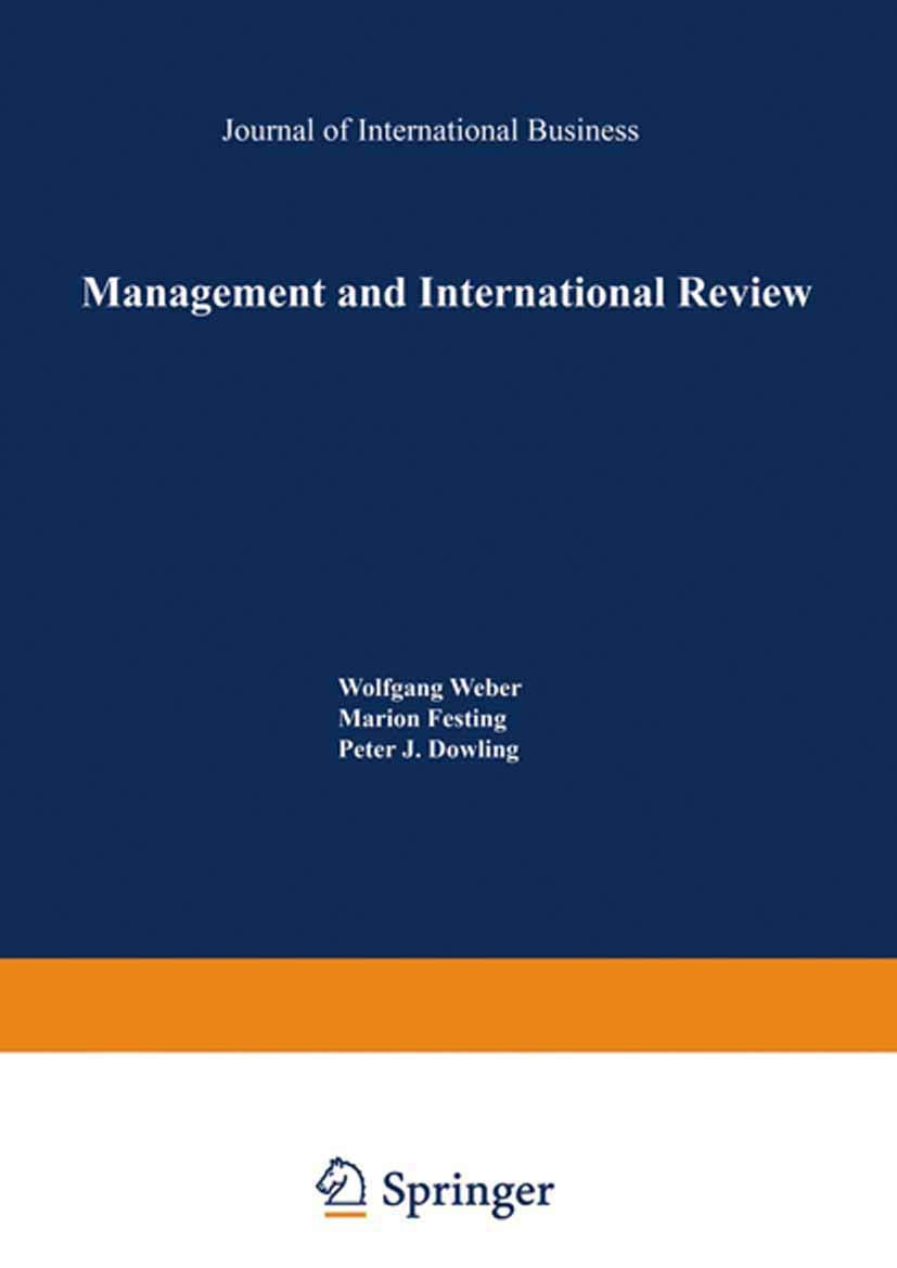 mir, Special Issue, Vol.38, Cross Cultural and Comparative International Human Resource Management Law