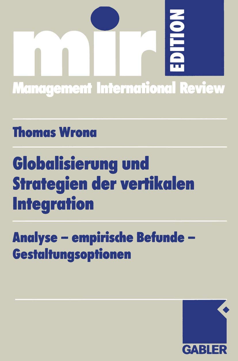 Globalisierung und Strategien der vertikalen Integration Law