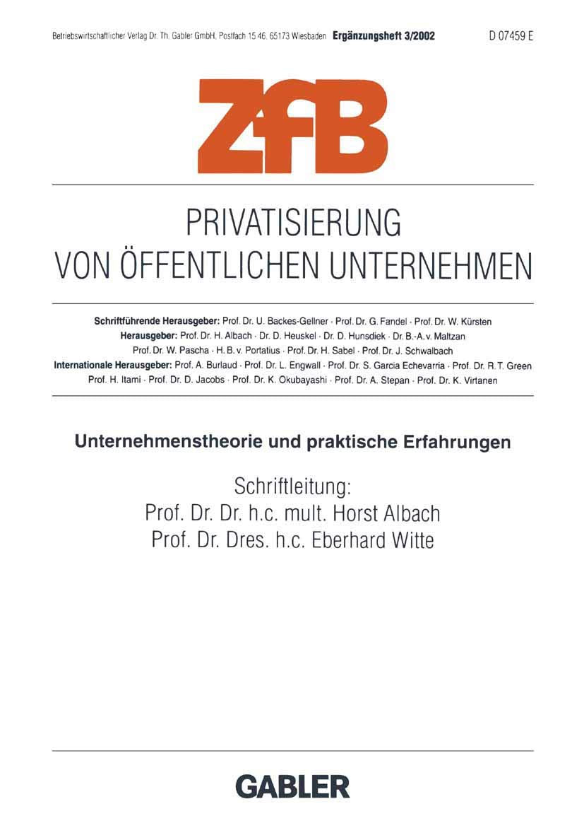 Privatisierung von öffentlichen Unternehmen book