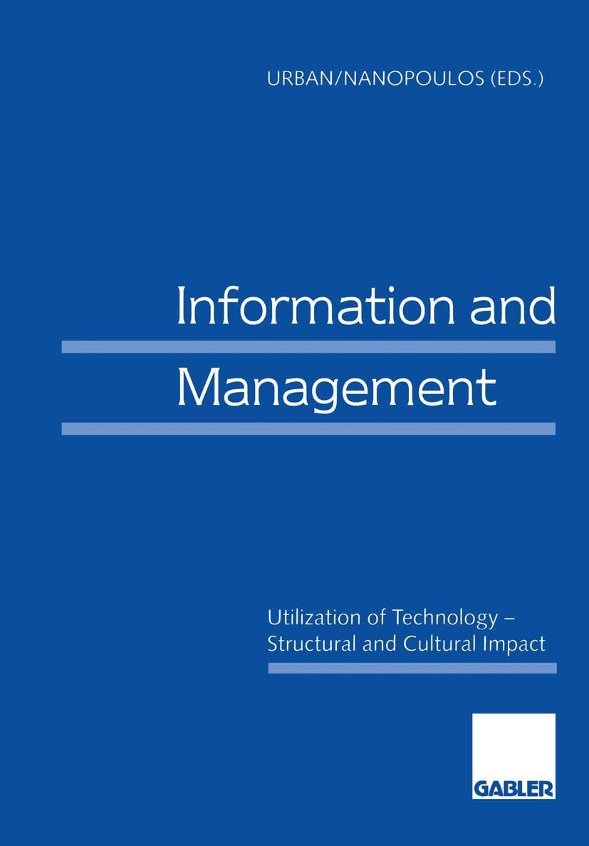Information and Management: Utilization of Technology ― Structural and Cultural Impact (Europe's Economic Future) Law
