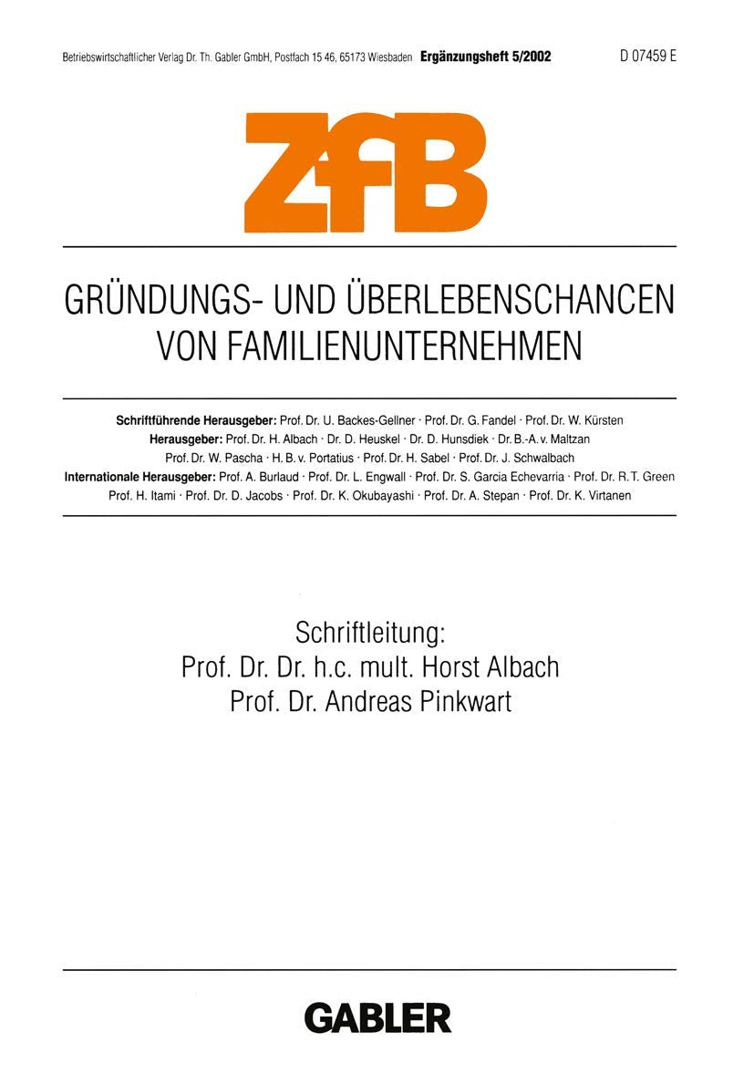 Gründungs- und Überlebenschancen von Familienunternehmen Law