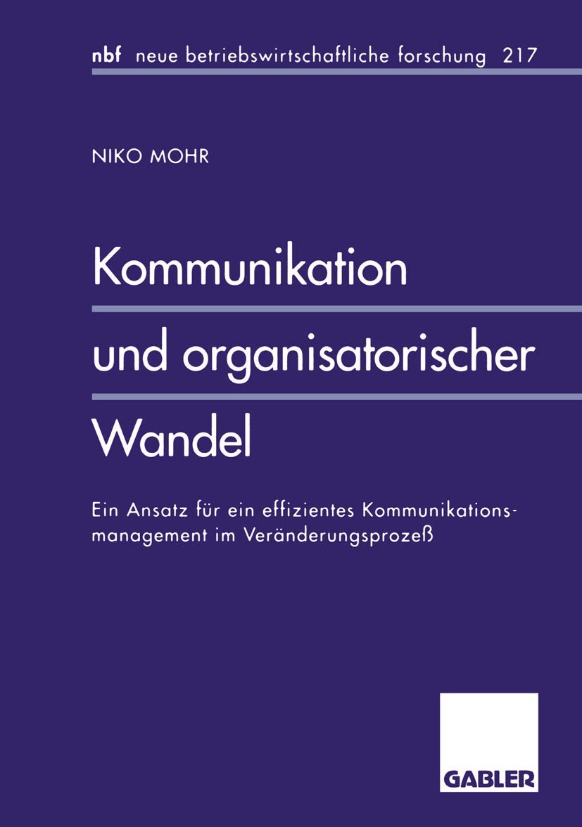 Kommunikation und organisatorischer Wandel book