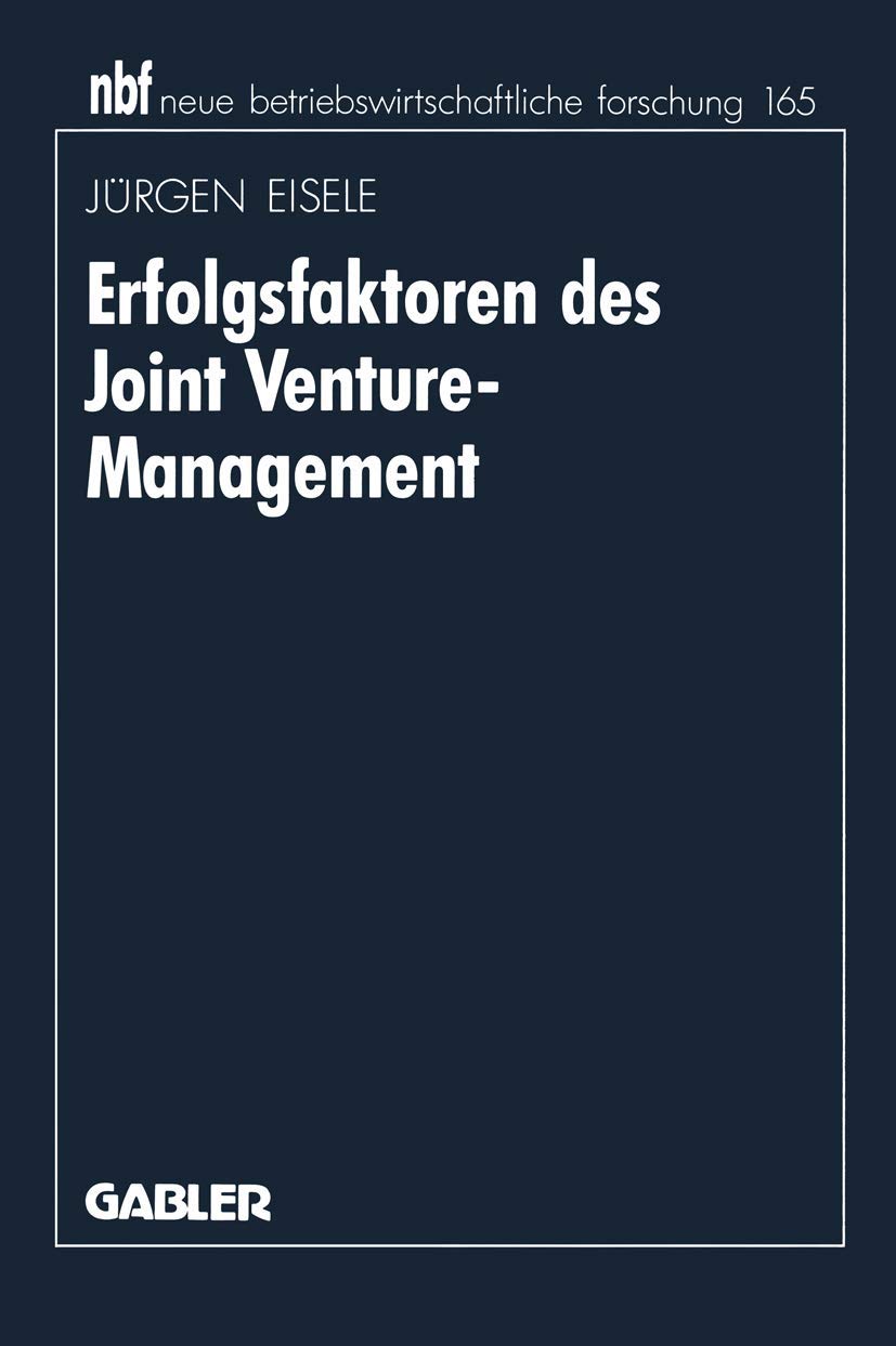Erfolgsfaktoren des Joint Venture-Management Law