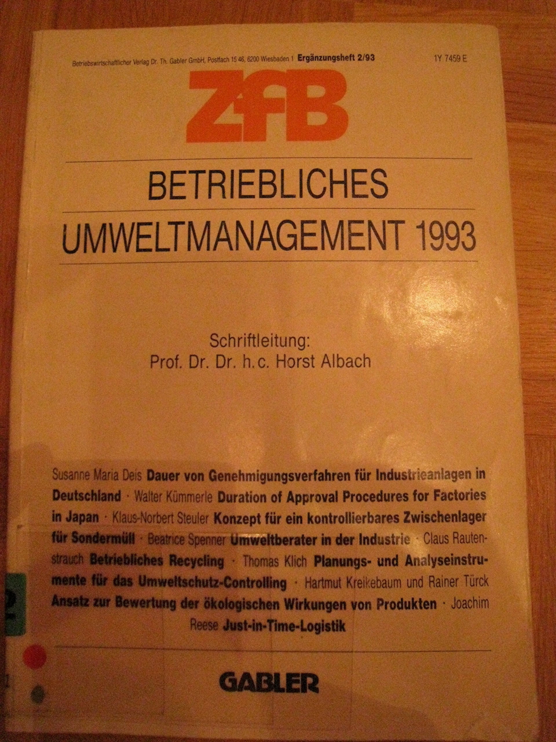 Zeitschrift für Betriebswirtschaft. Heft 1/92 book