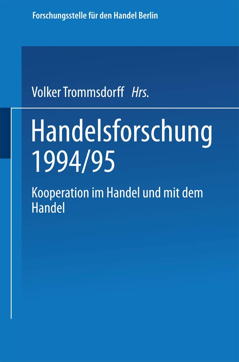 Handelsforschung, 1994/95, Kooperation im Handel und mit dem Handel Law