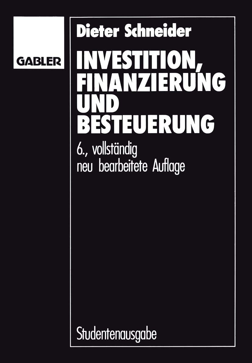 "Investition, Finanzierung und Besteuerung" Law