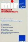 mir, Special Issue, Vol.36, International Business Theory: The Nature of the Firm and the Role of Management (in englischer Sprache) Law
