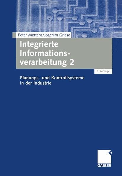 Integrierte Informationsverarbeitung 2. Planungs- und Kontrollsysteme in der Industrie Law