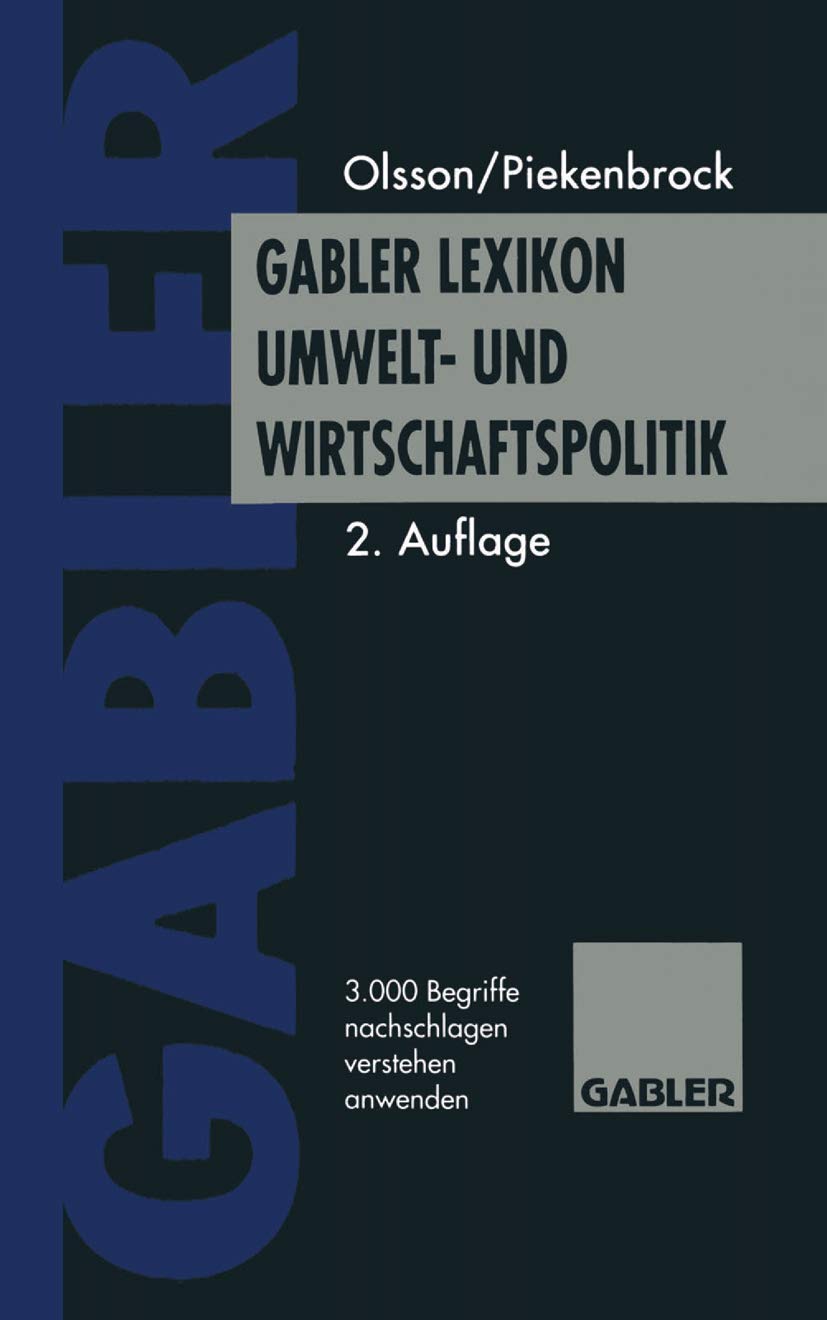 Gabler Lexikon Umwelt- und Wirtschaftspolitik Law