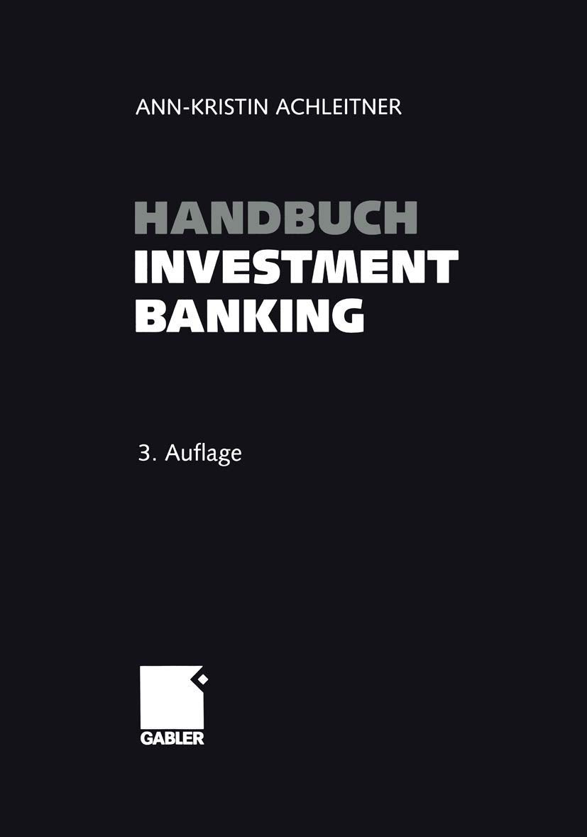 Handbuch Investment Banking Law
