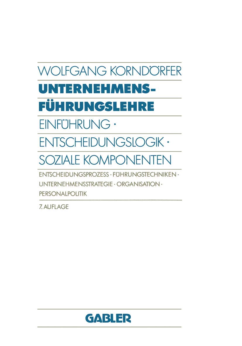 Unternehmensführungslehre Law Books