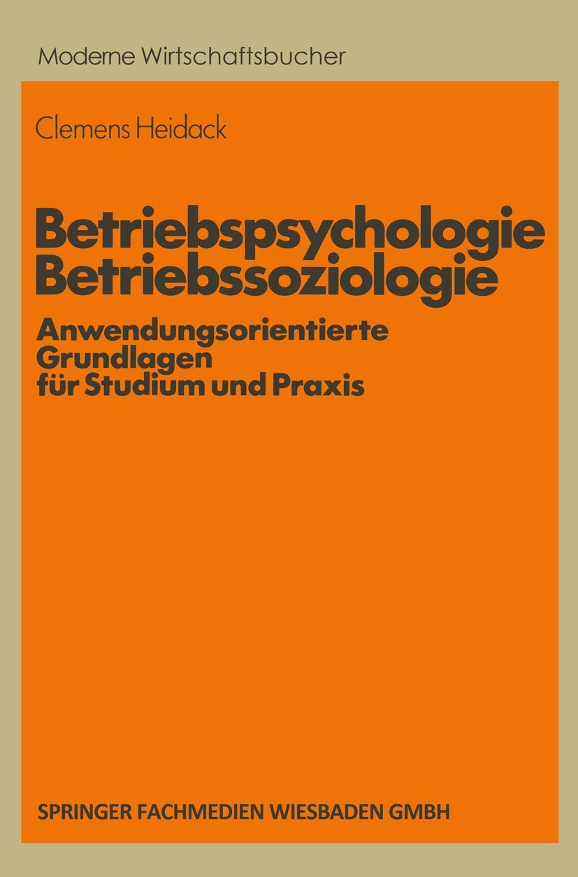 Betriebspsychologie/Betriebssoziologie General education