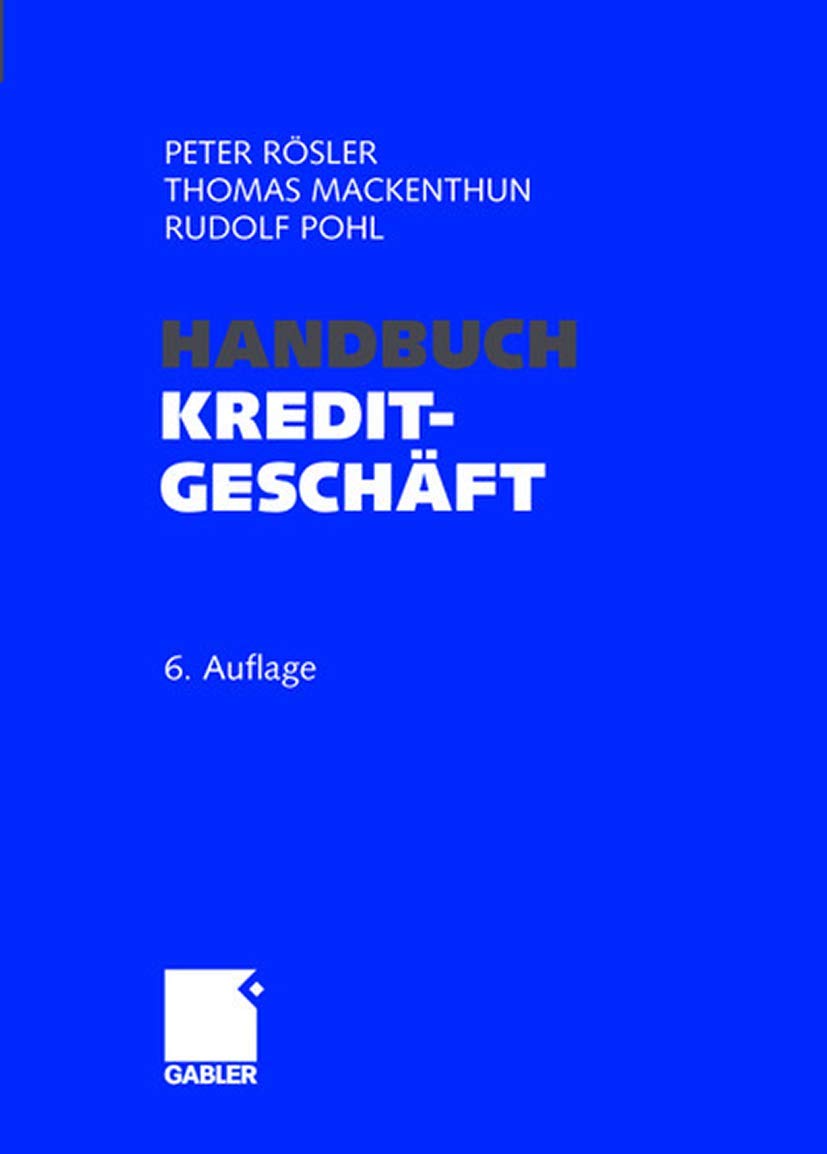 Handbuch Kreditgeschäft Law Books