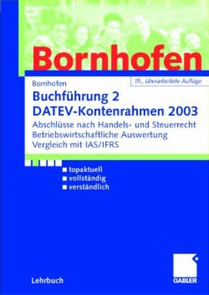 Buchführung 2 DATEV-Kontenrahmen 2003 Law