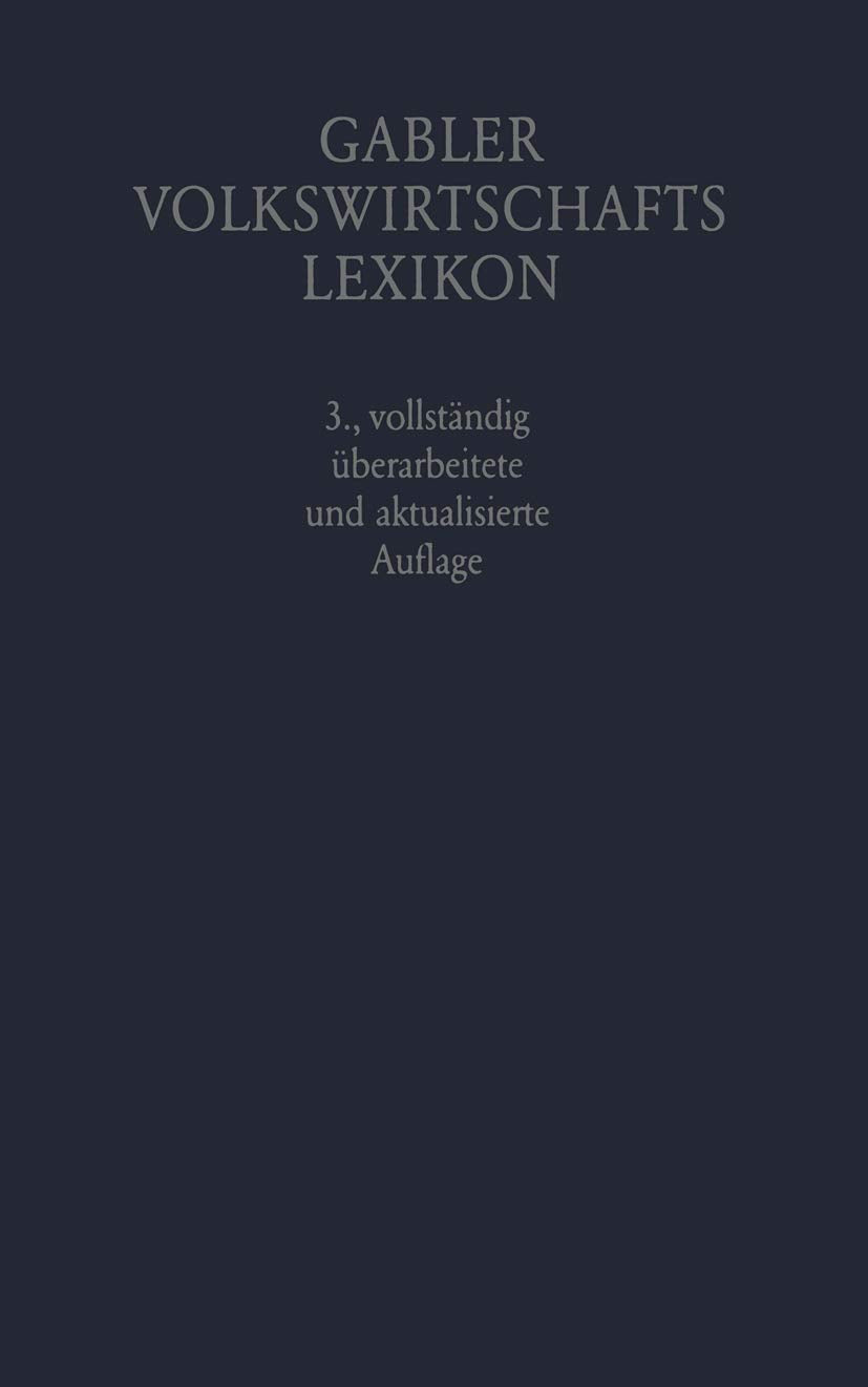 Gabler Volkswirtschafts Lexikon Law