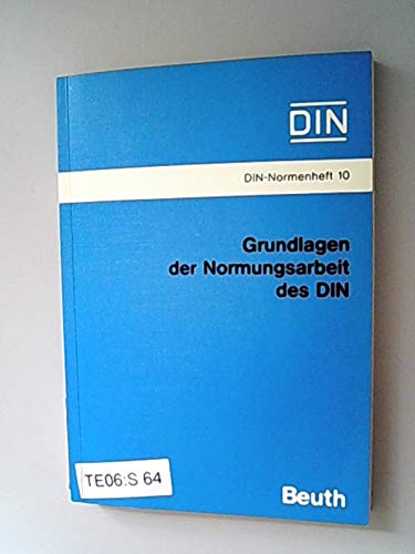 Grundlagen der Normungsarbeit des DIN (DIN-Normenheft) Business & Technology
