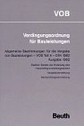 VOB - Verdingungsordnung für Bauleistungen: (Ausgabe 1992) / Allgemeine Bestimmungen für die Vergabe von Bauleistungen - VOB Teil A - DIN 1960. ... Vergabeverordnung. Nachprüfungsverordnung Law
