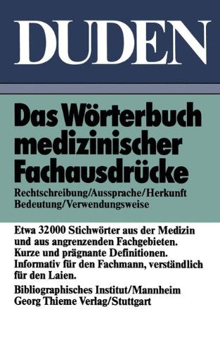 Duden: Wörterbuch medizinischer Fachausdrücke: Worterbuch Medizinischer Fachausdrucke Reference Books