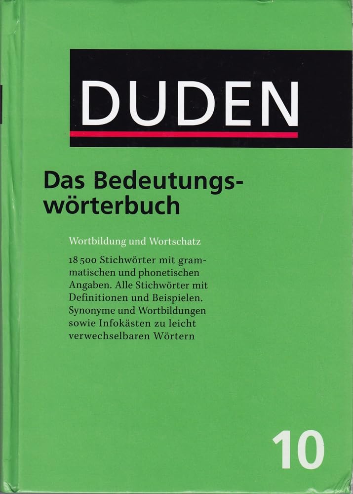 Der Duden, 12 Bde., Bd.10, Duden Bedeutungswörterbuch: Wortbildung und Wortschatz (Duden - Deutsche Sprache in 12 Bänden) Foreign Languages ​​& Dictionaries