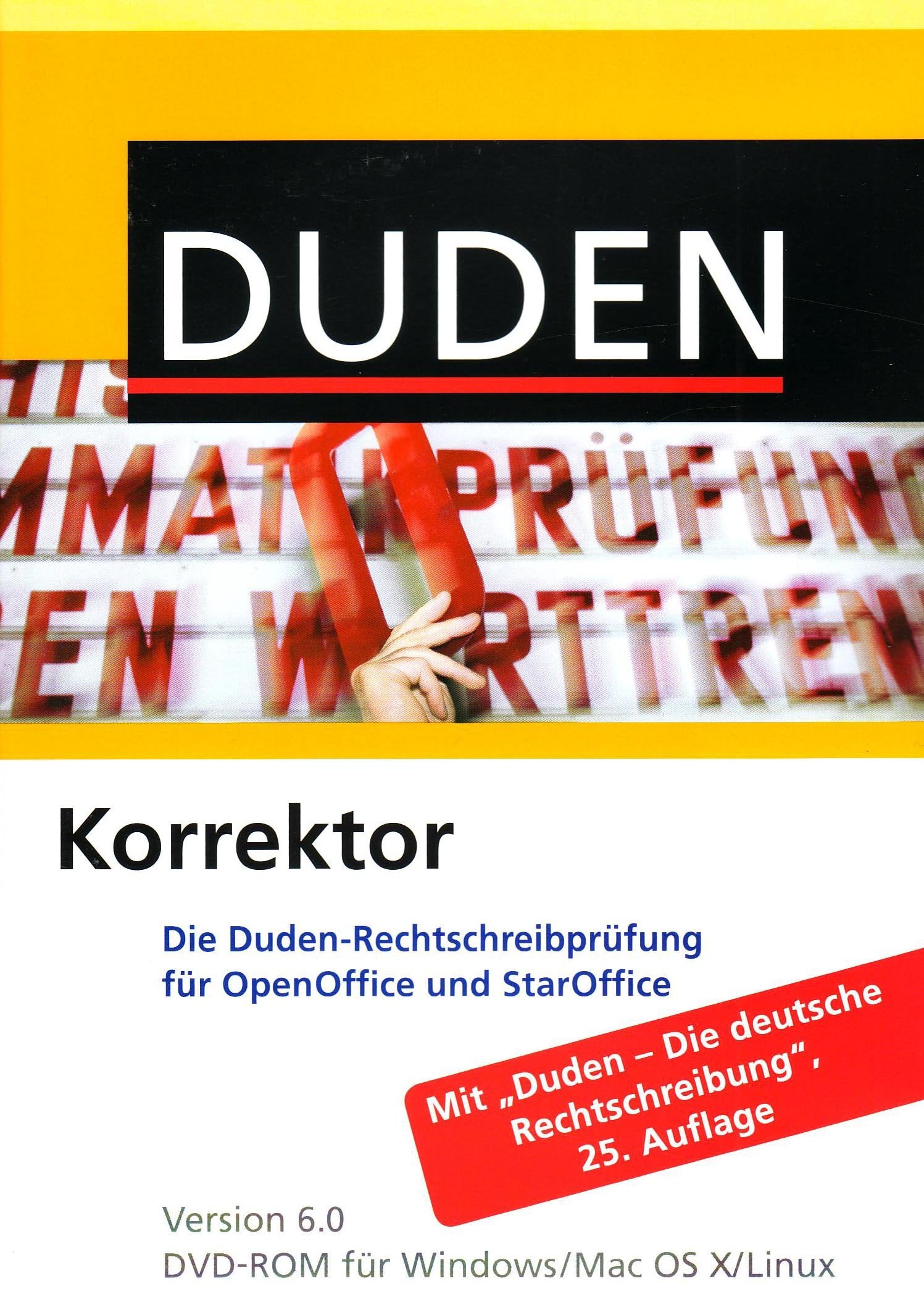 DUDEN Korrektor - Rechtschreibprüfung f.OpenOffice und StarOffice, V. 6.0 (PC+MAC+Linux) Other software