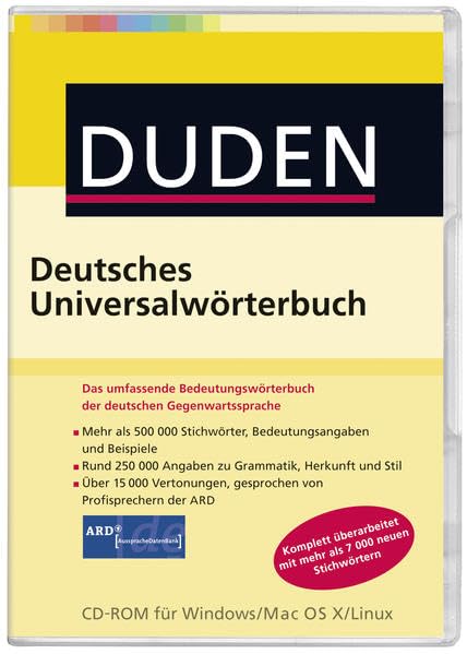 DUDEN: Deutsches Universalwörterbuch: Das umfassende Bedeutungswörterbuch der deutschen Gegenwartssprache General education