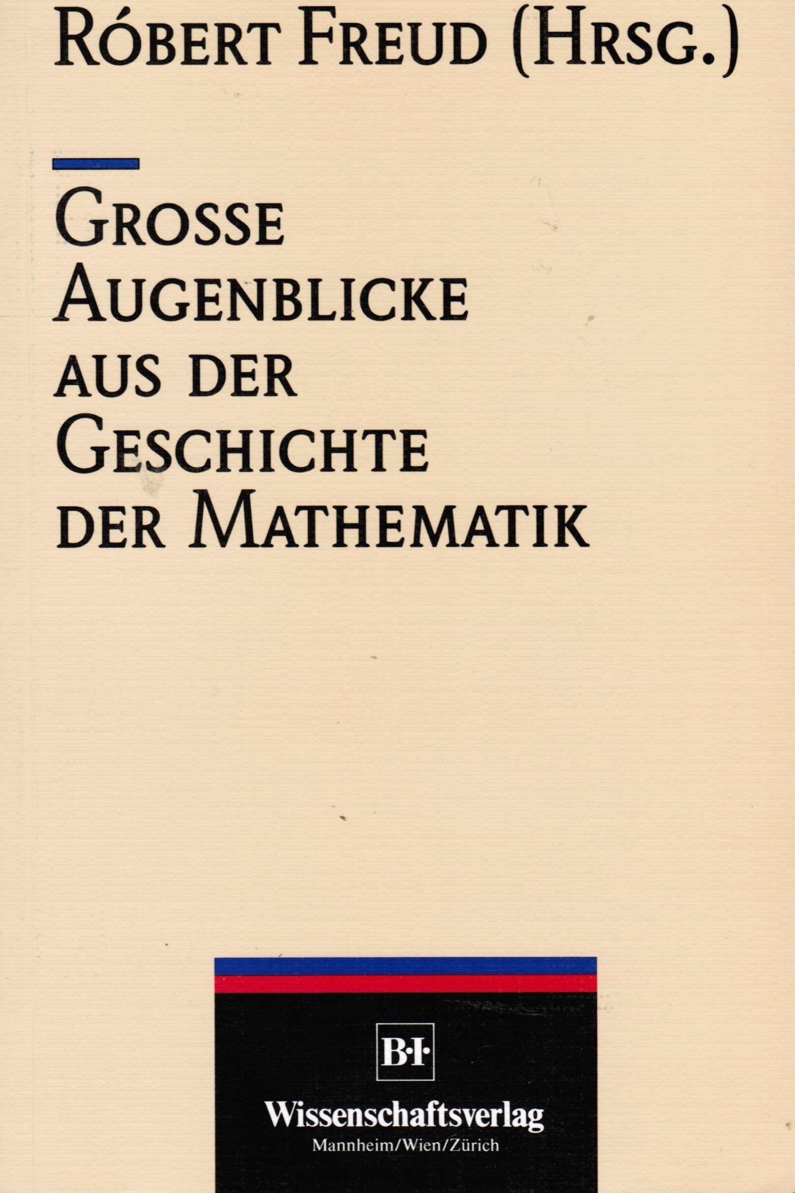 Grosse Augenblicke aus der Geschichte der Mathematik (BI - Hochschultaschenbücher) Mathematics